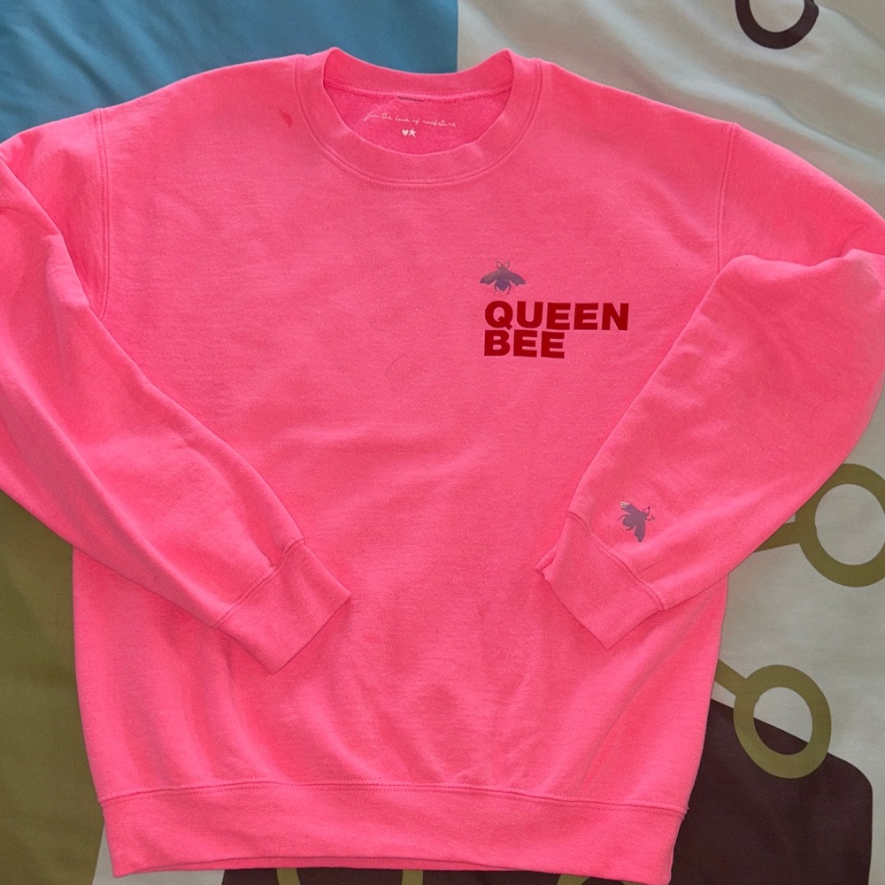 Neon Pink Crew Neck Sweater
